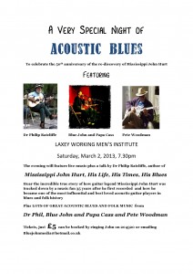 MJH acoustic blues night poster